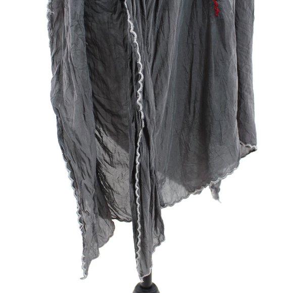 Johnny Was Cherise V-Neck Embroidered Poncho Tunic Multicolor Floral Rayon S - Picture 4 of 9